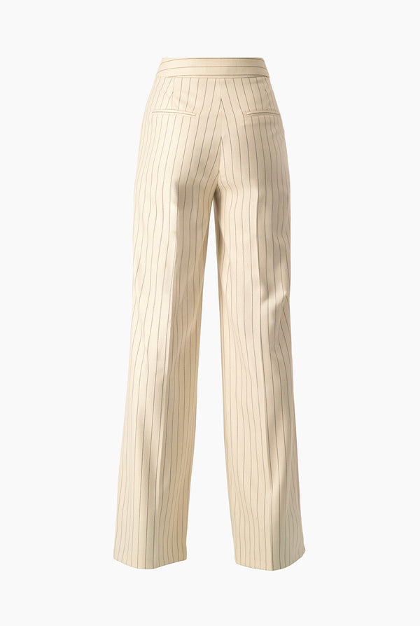 Pantalon a rayas de pierna amplia