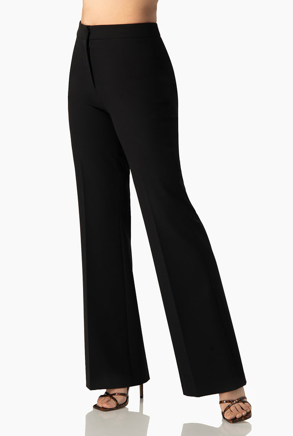 Pantalon negro recto sastreado