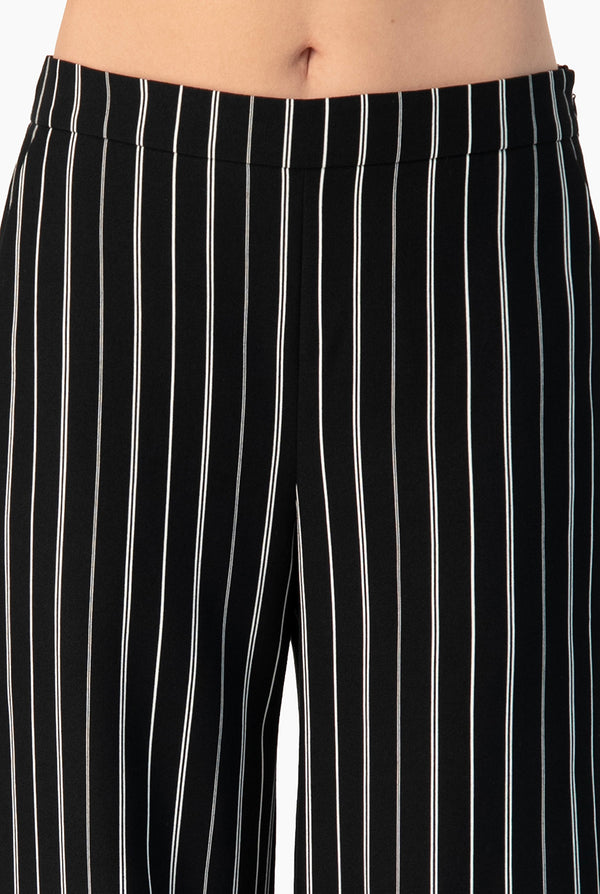 Pantalon a rayas pierna amplia