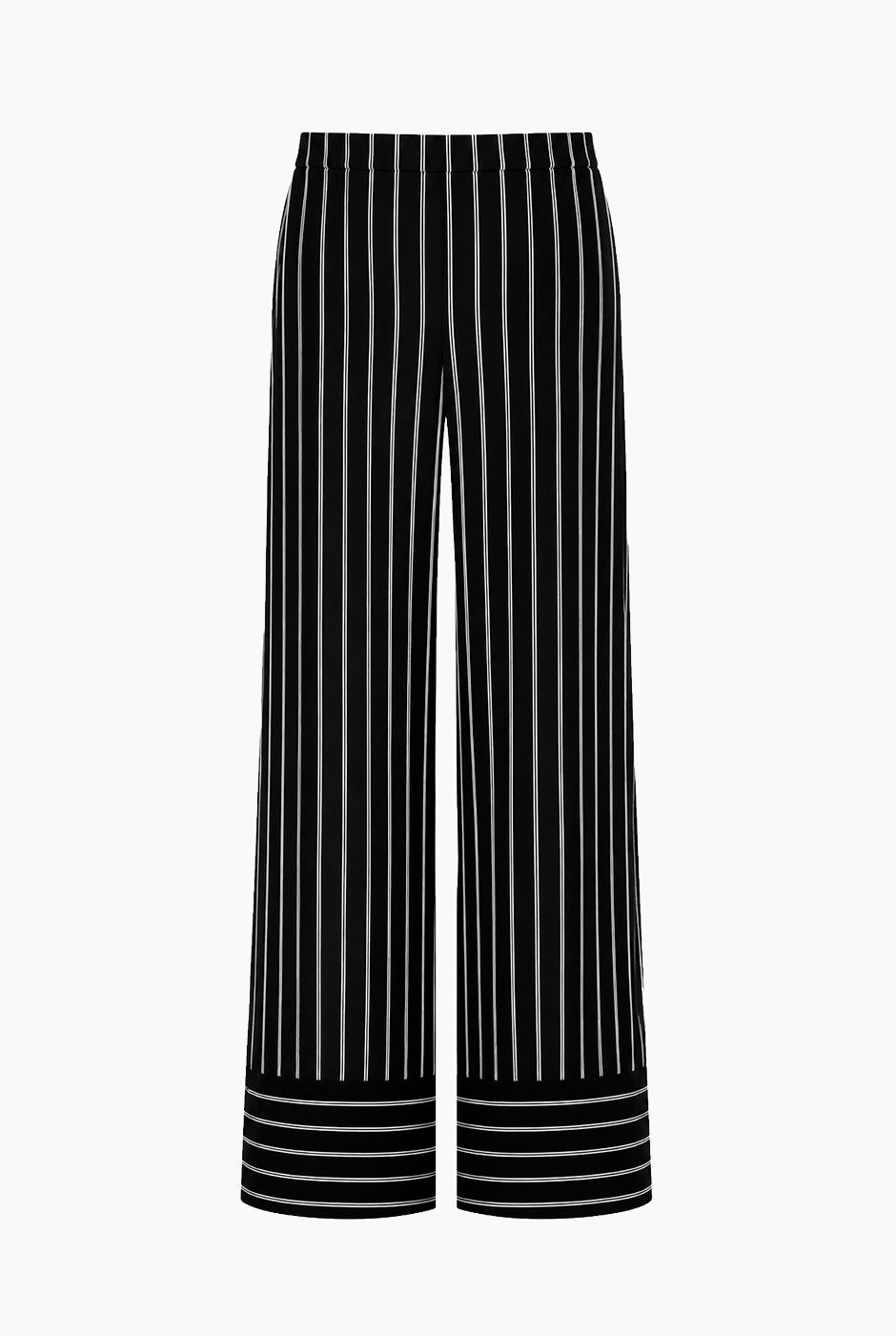 Pantalon a rayas pierna amplia