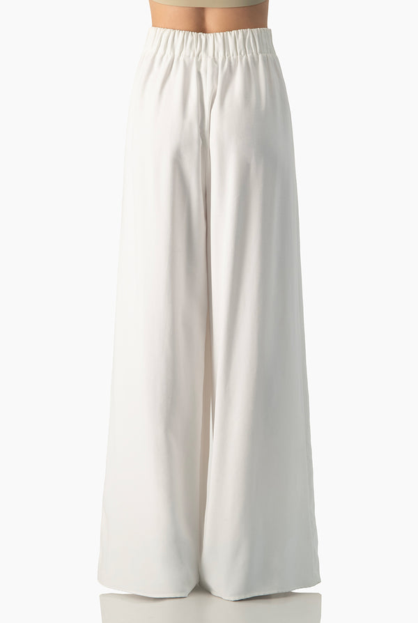 Pantalon blanco liso con pinzas