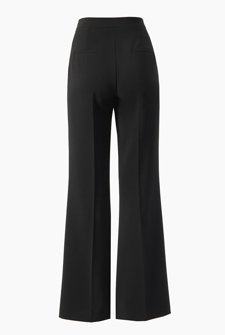 Pantalón recto negro sastreado sin bolsillos de Ivonne