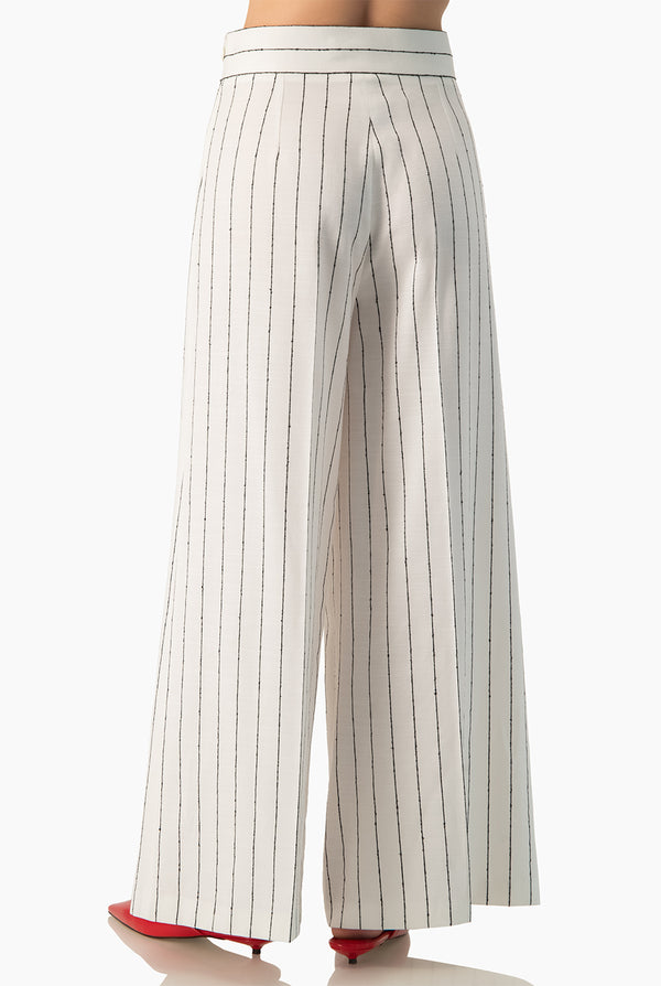 Pantalon amplio de rayas