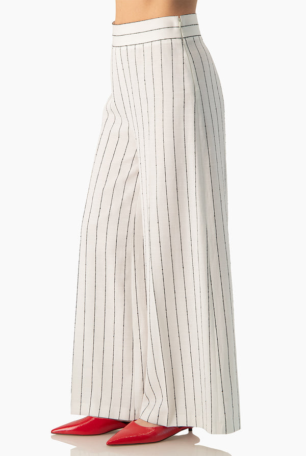 Pantalon amplio de rayas