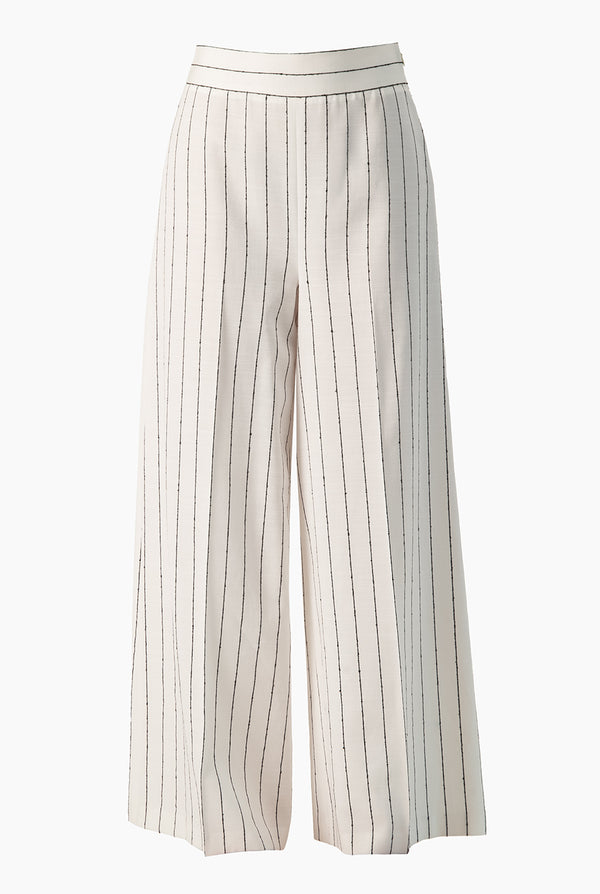 Pantalon amplio de rayas