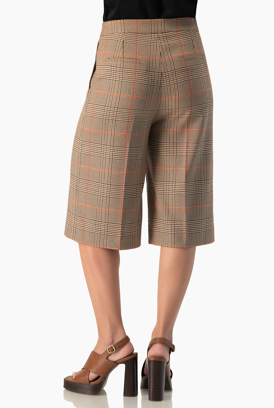Pantalón palazzo beige Ivonne con bolsillos laterales
