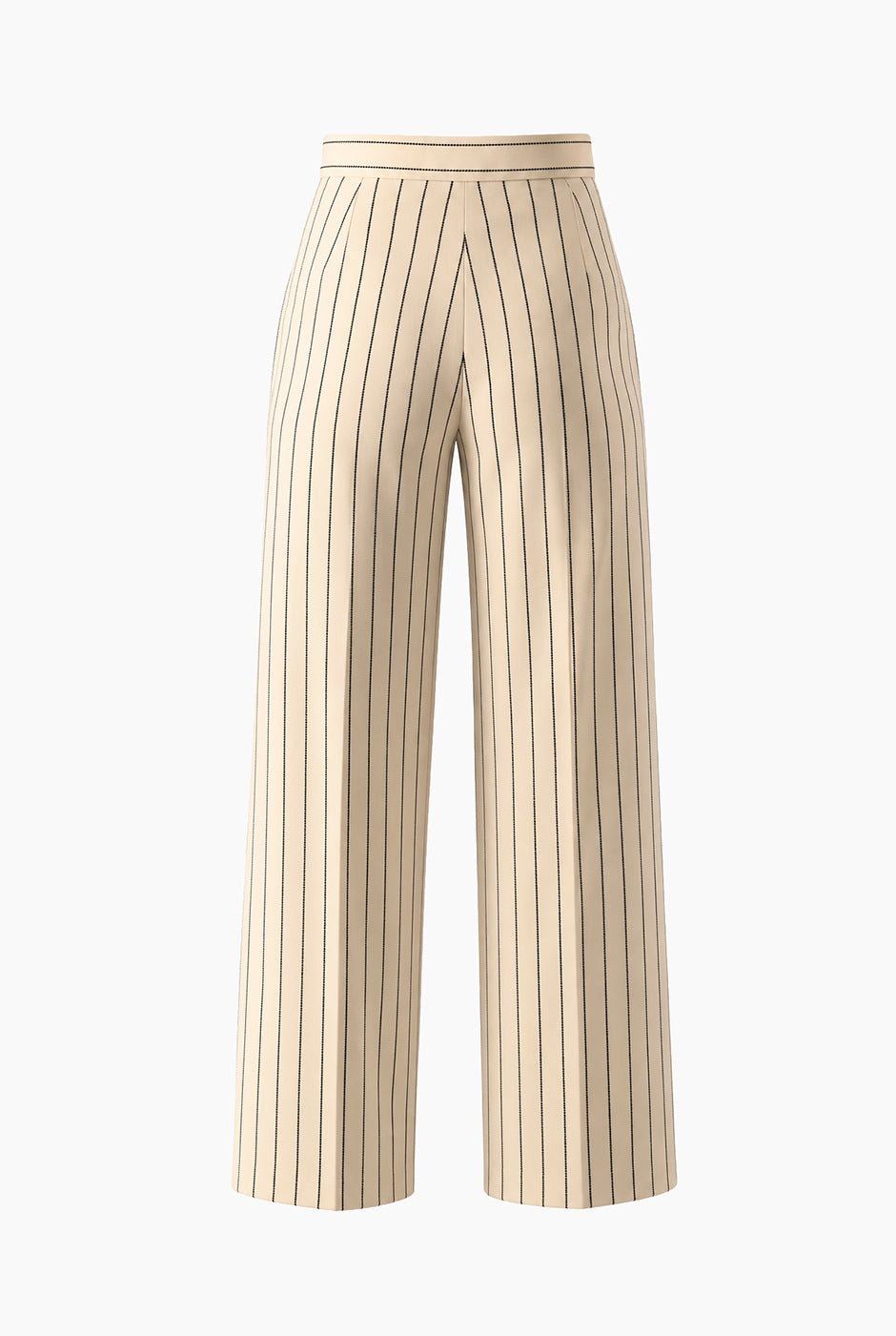 Pantalón Ivonne de pierna ancha con rayas y bolsillos laterales