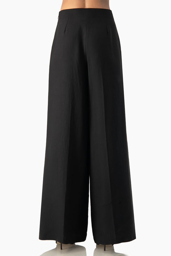 Pantalon Ivonne negro pierna ancha
