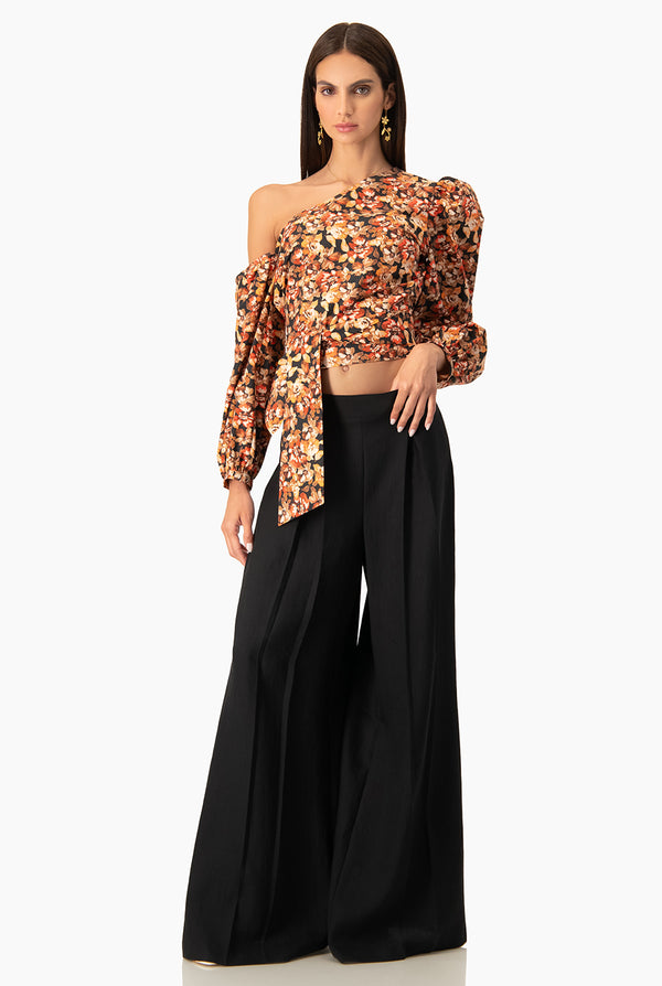 Pantalon Ivonne negro pierna ancha