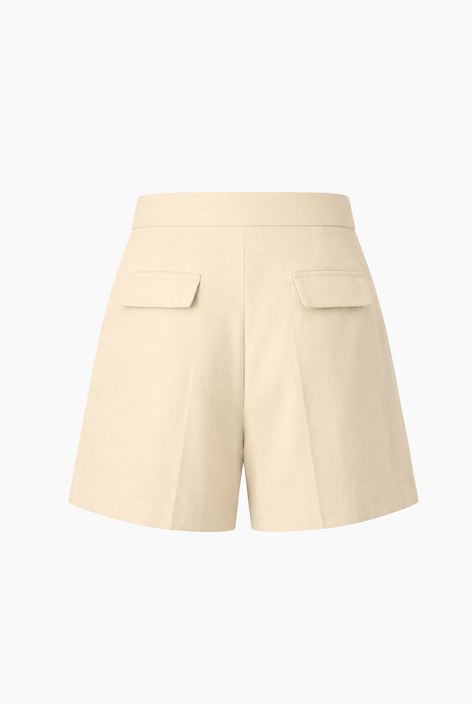 Short sastreado beige Ivonne con bolsillos laterales