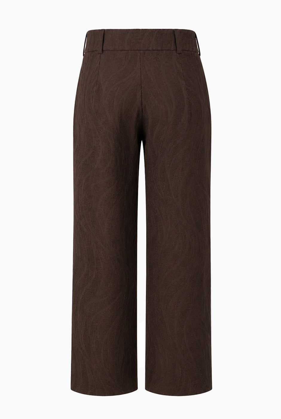 Pantalón Ivonne recto café con pinzas y bolsillos