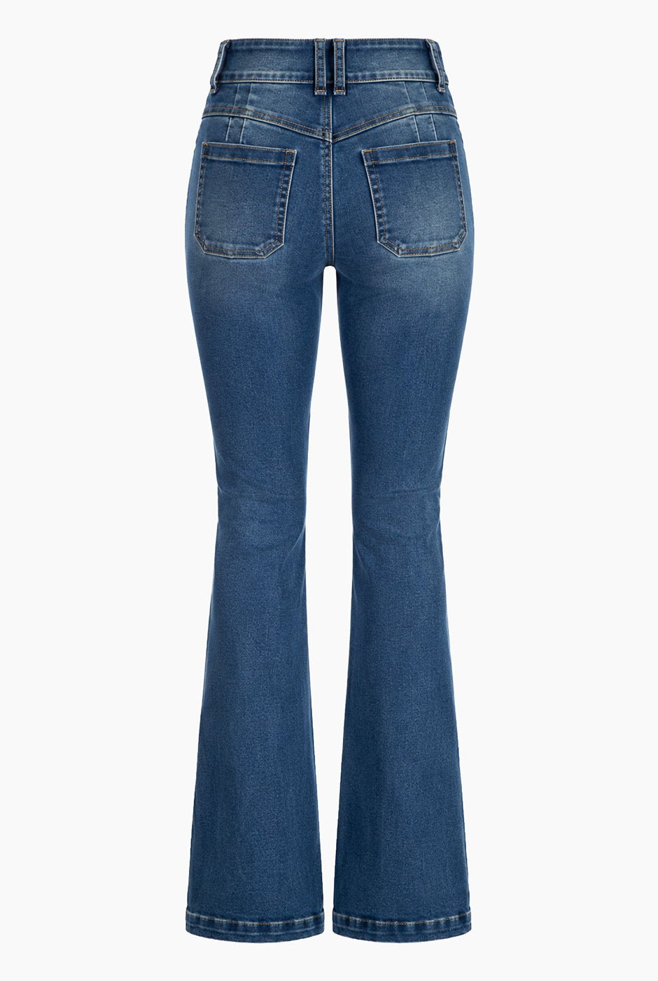 Jeans Ivonne azul marino con doble botón y bolsillos