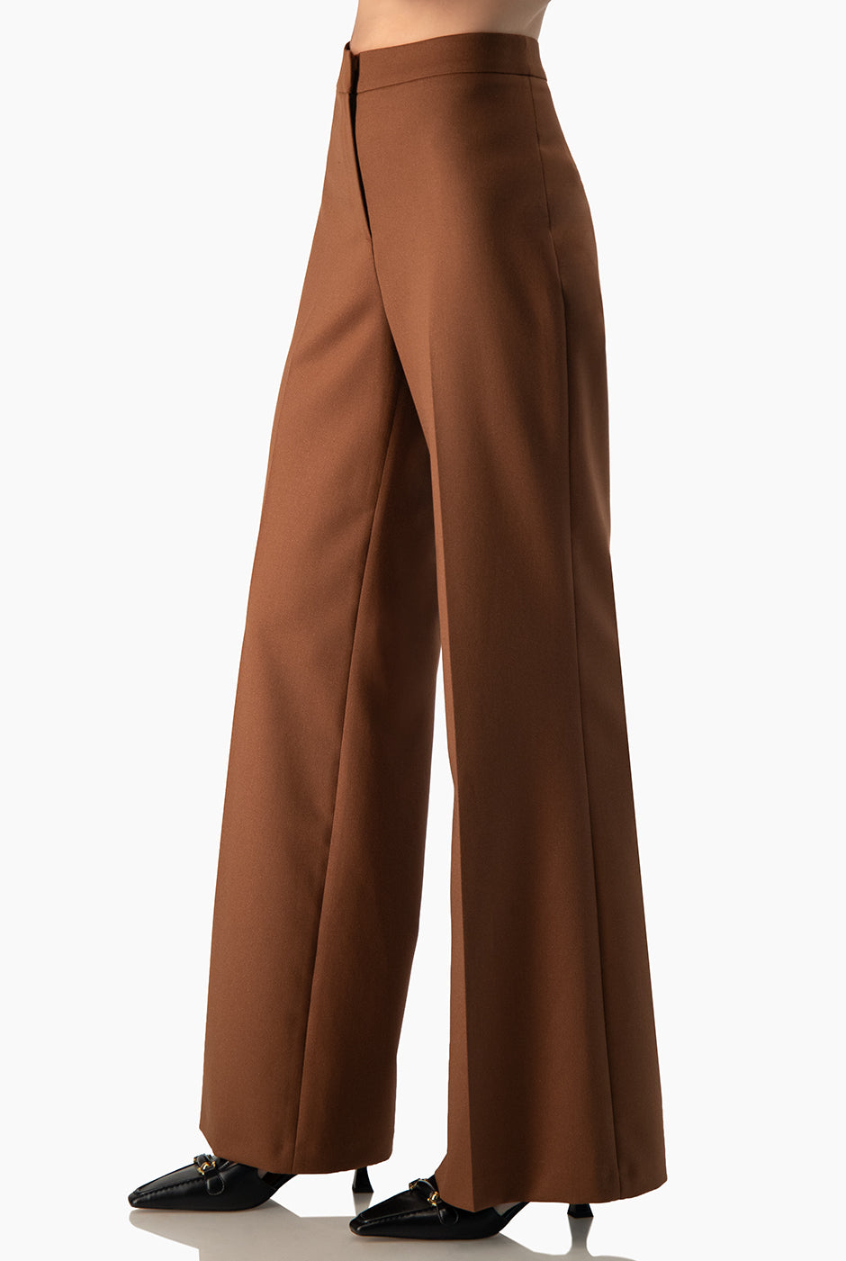 Pantalón Ivonne semi campana chedrón sin bolsillos