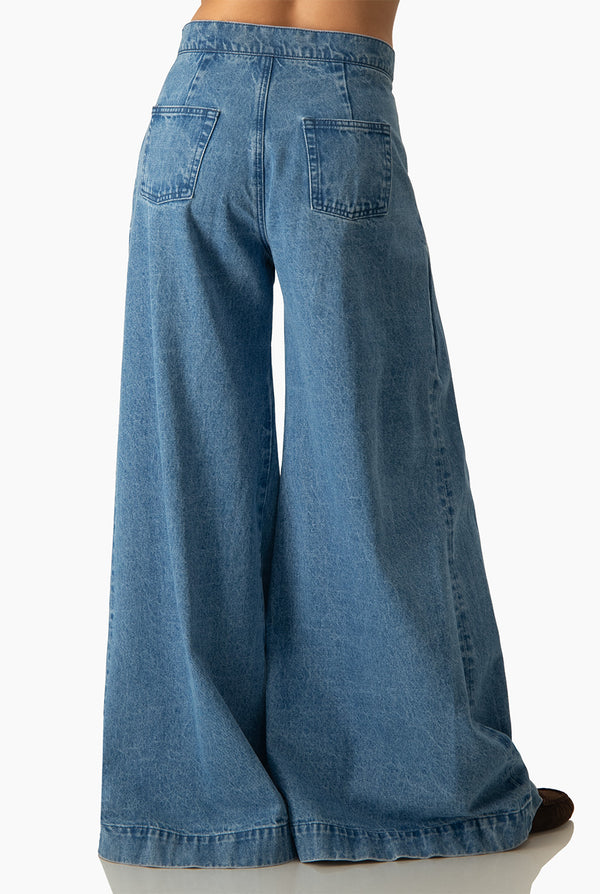 Jeans Ivonne amplio con pinzas