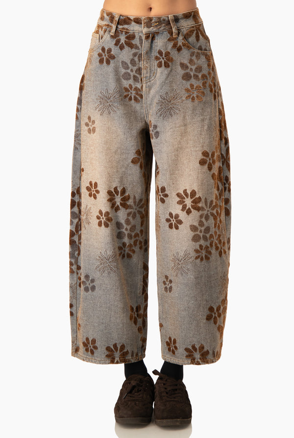 Jeans Ivonne denim floral