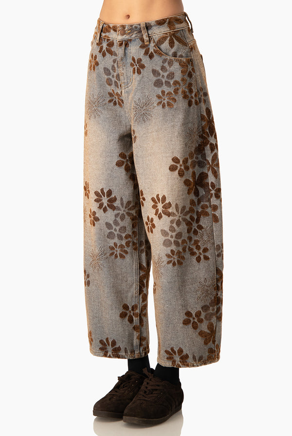 Jeans Ivonne denim floral