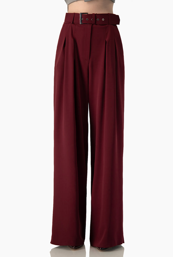 Pantalon Ivonne vino con pinzas