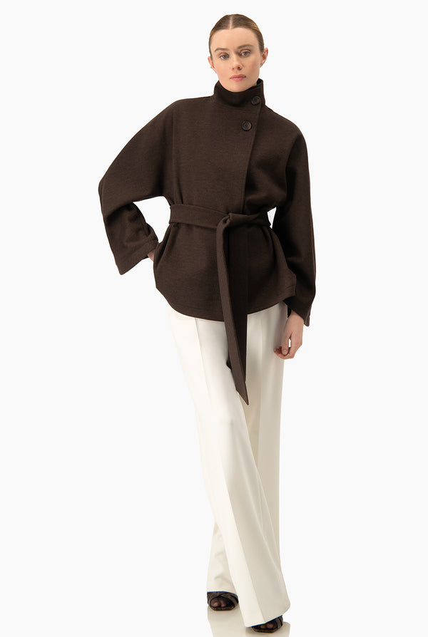Pantalon Ivonne liso en tono marfil