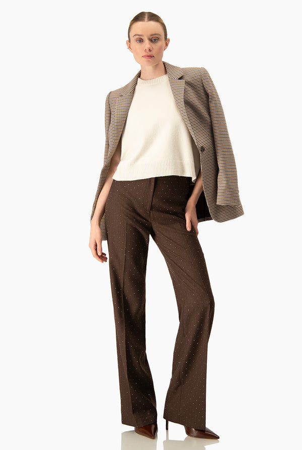 Pantalon Ivonne cafe sin bolsillos