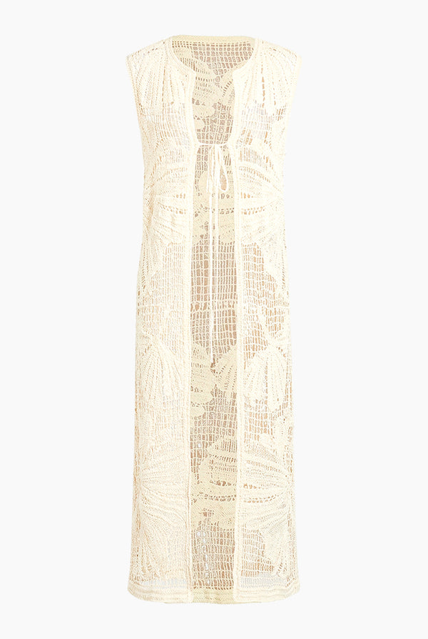 Chaleco Flores Largo