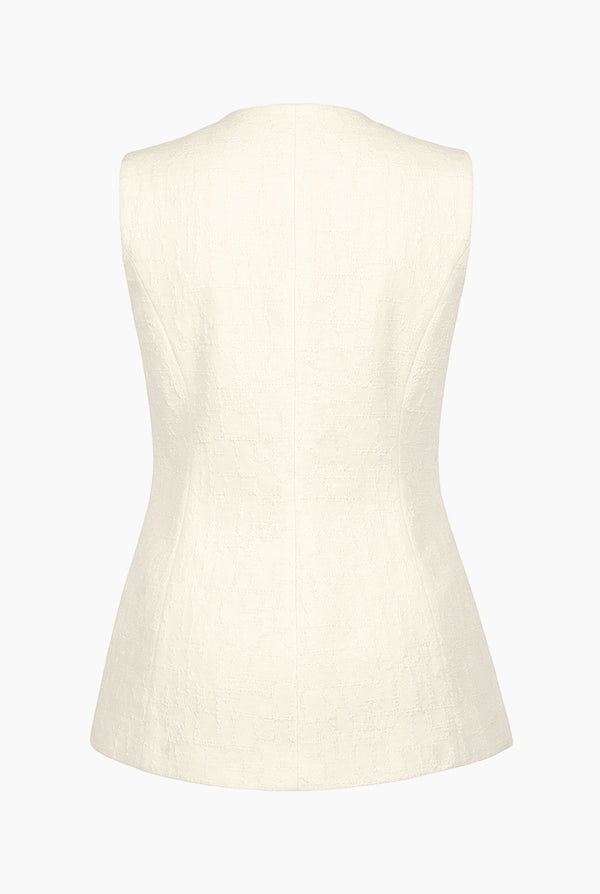 Chaleco en tono marfil