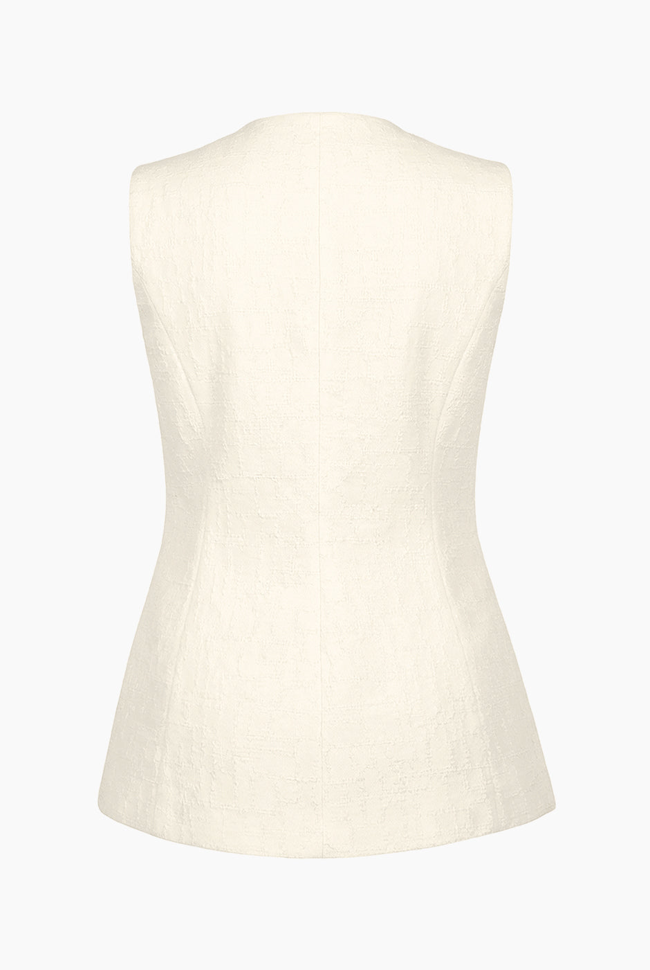 Chaleco marfil elegante con botones frontales