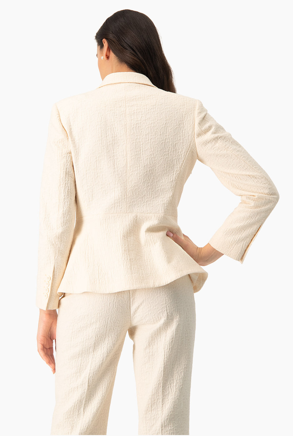 Saco Blazer Natural Elegante de Cruce Sencillo