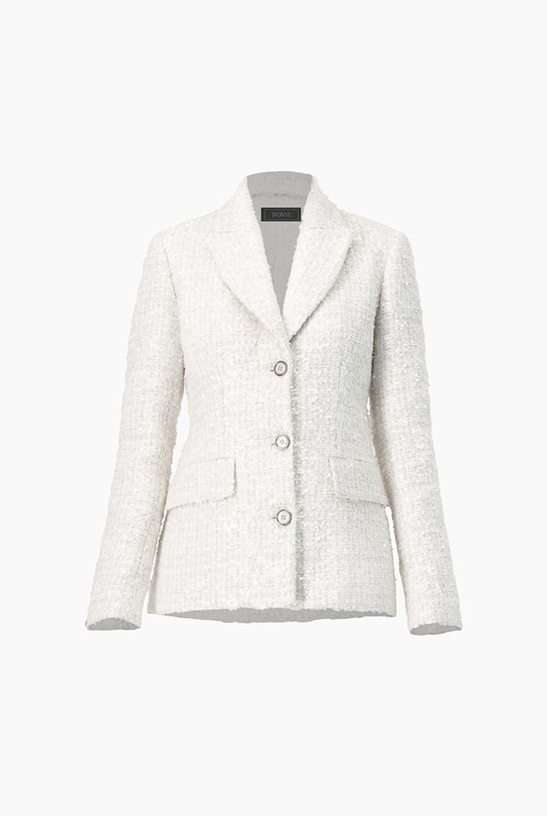 Saco cruzado tejido con 3 botones