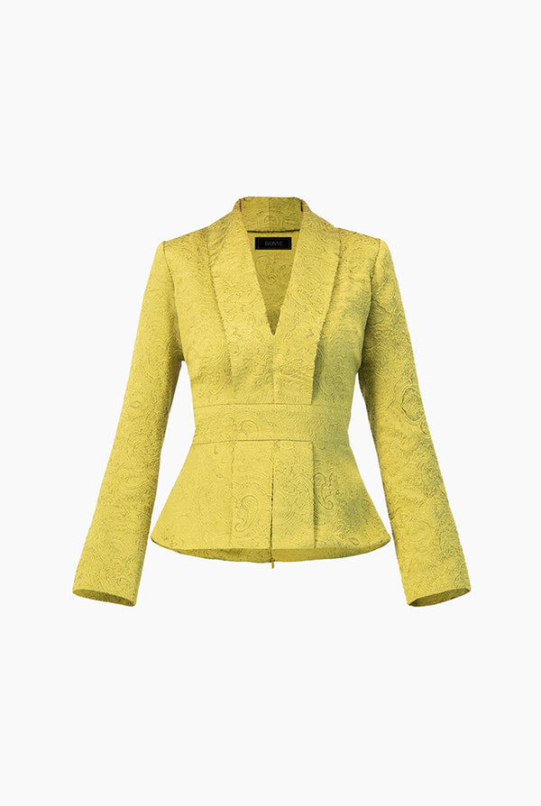 Saco verde sin solapa