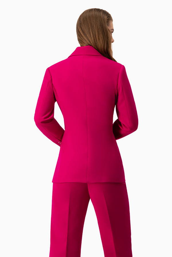 Saco cruzado en tono fucsia