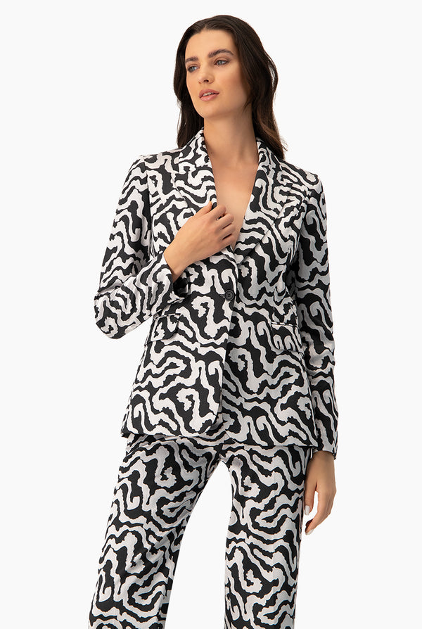 Saco sastreado de un boton frontal