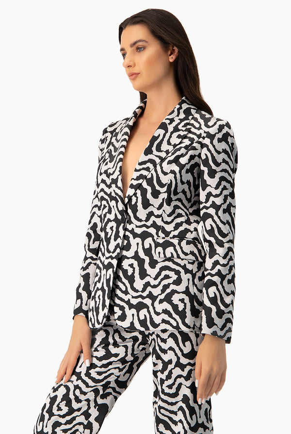 Saco sastreado de un boton frontal