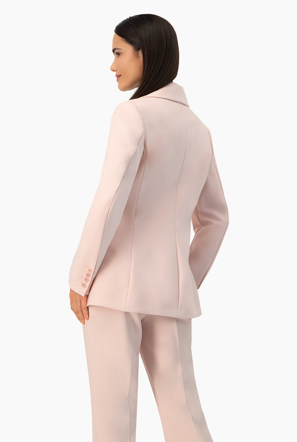 Saco cruzado liso rosa