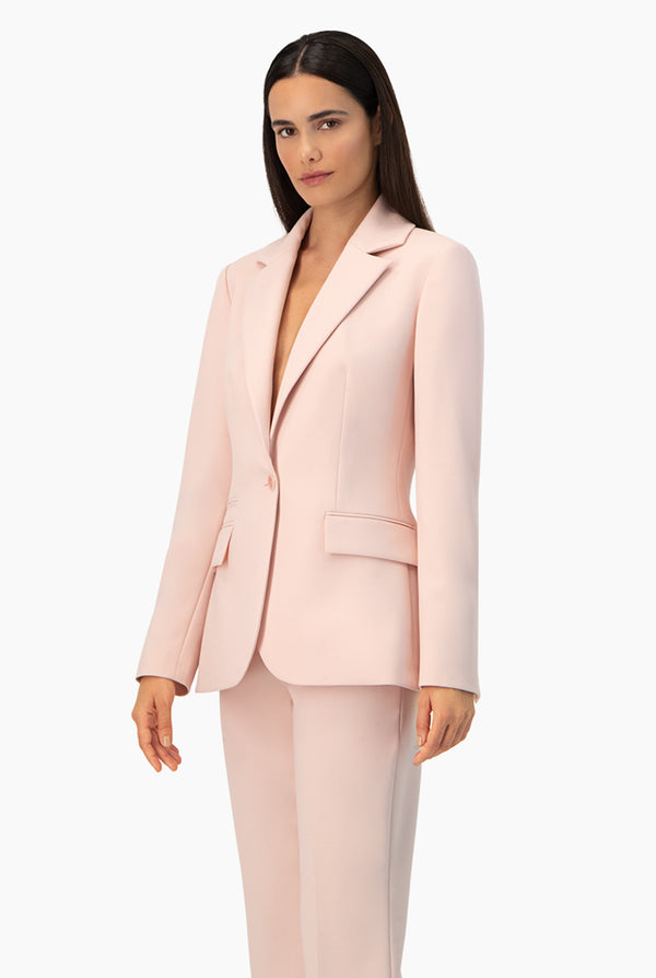 Saco cruzado liso rosa