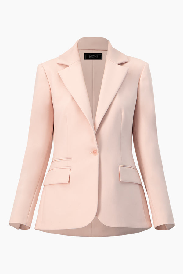 Saco cruzado liso rosa