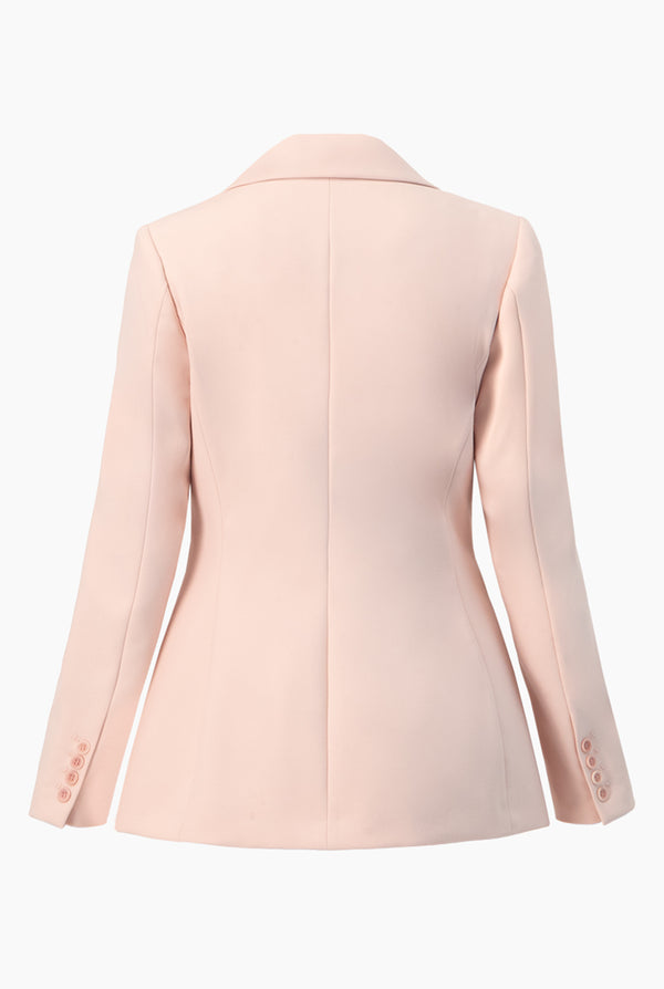 Saco cruzado liso rosa