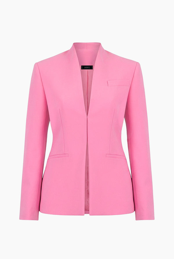 Saco rosa sin solapa