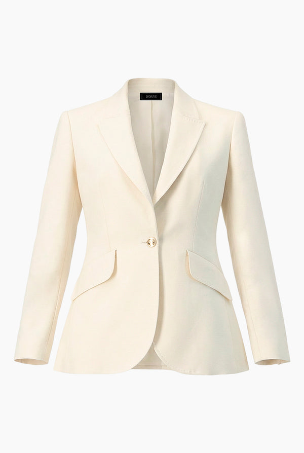 Blazer liso de cruce sencillo