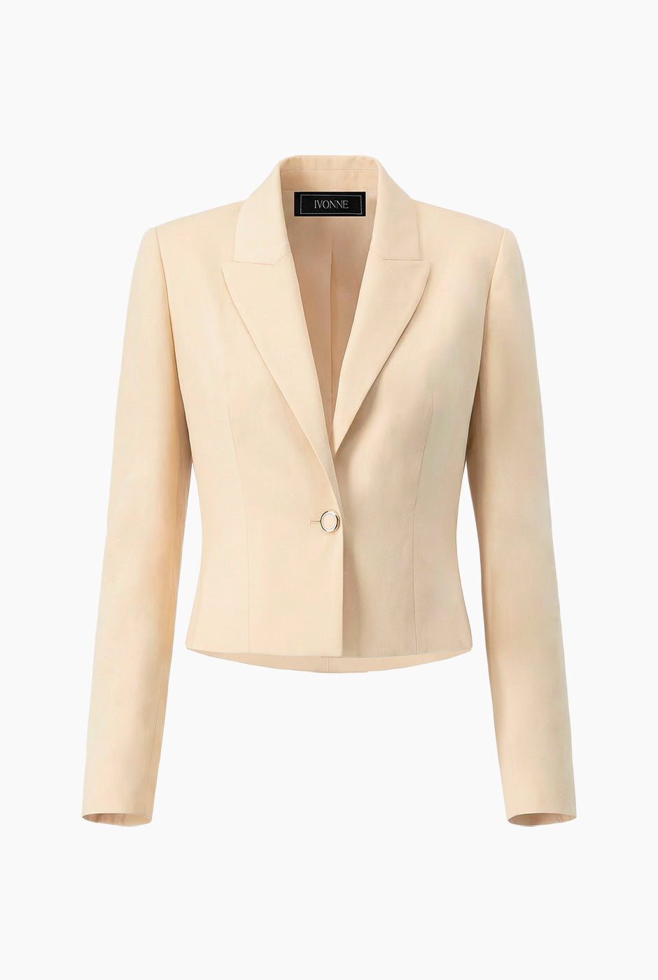 Saco Blazer sastreado arena con botón frontal