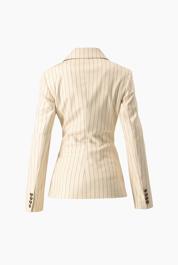 Saco cruzado a rayas