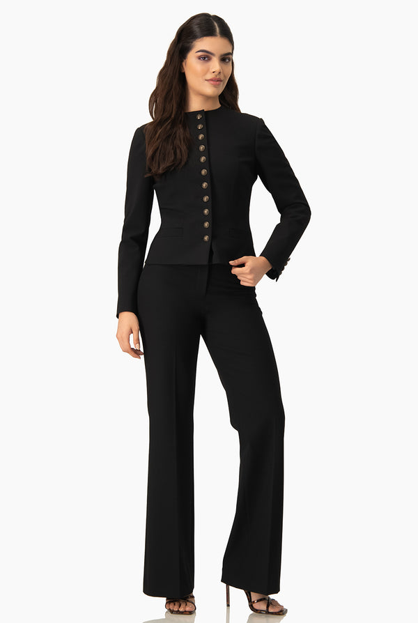 Saco negro con botones