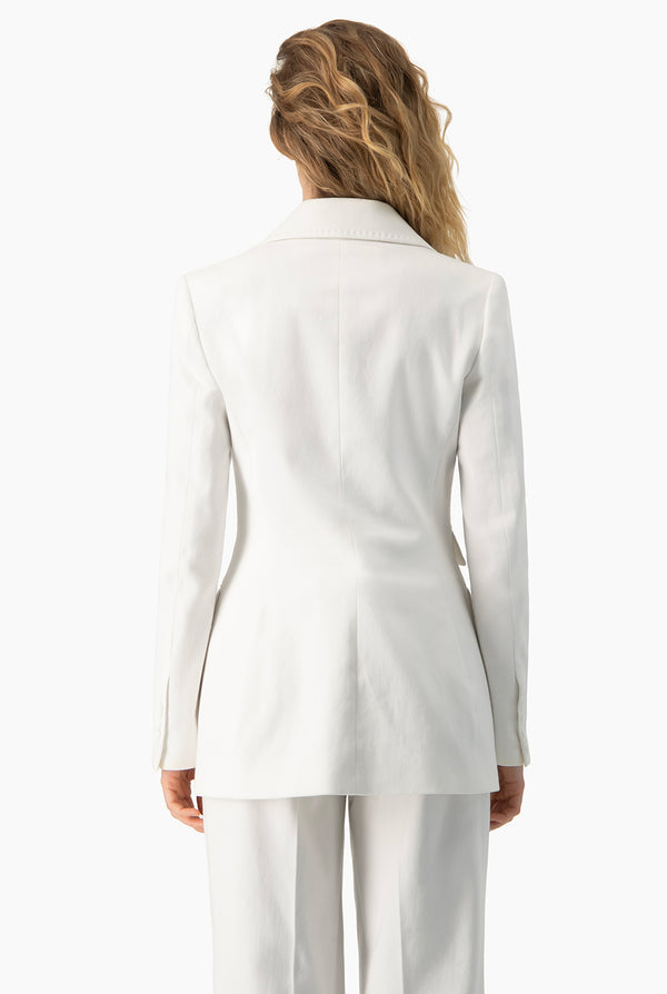 Saco sastreado liso blanco