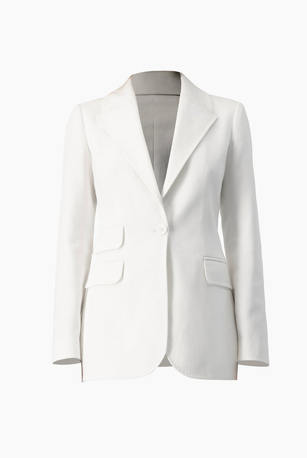 Saco sastreado liso blanco