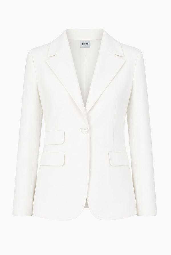 Saco sastreado liso blanco