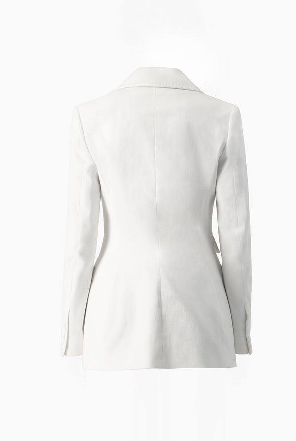 Saco sastreado liso blanco