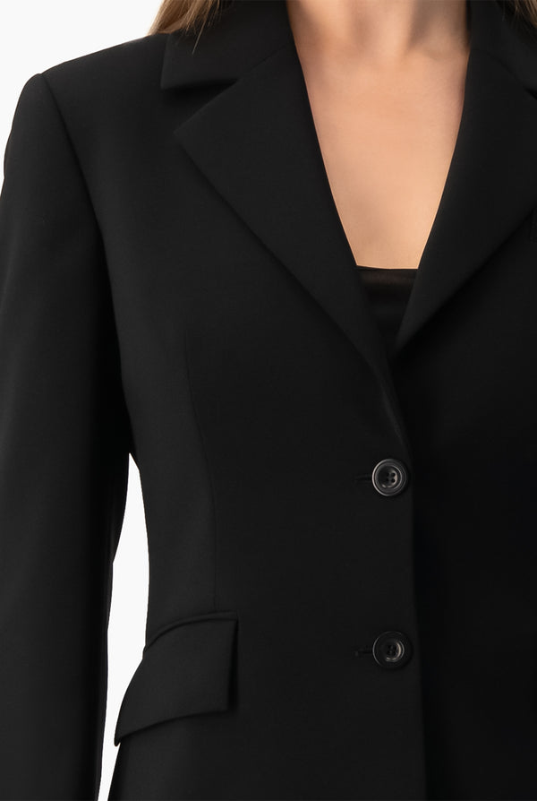 Blazer negro de doble boton