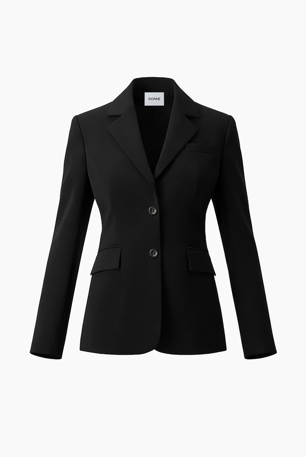 Blazer negro de doble boton