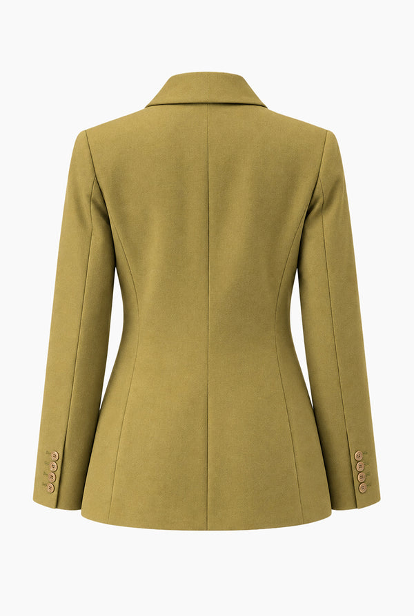 Saco Ivonne verde solapa esmoquin