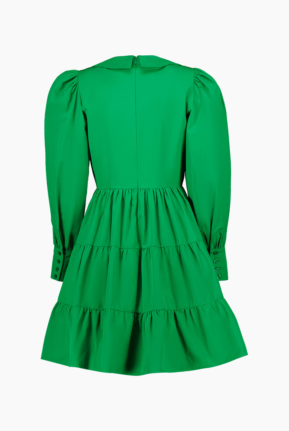 Vestido niveles moño camisero verde