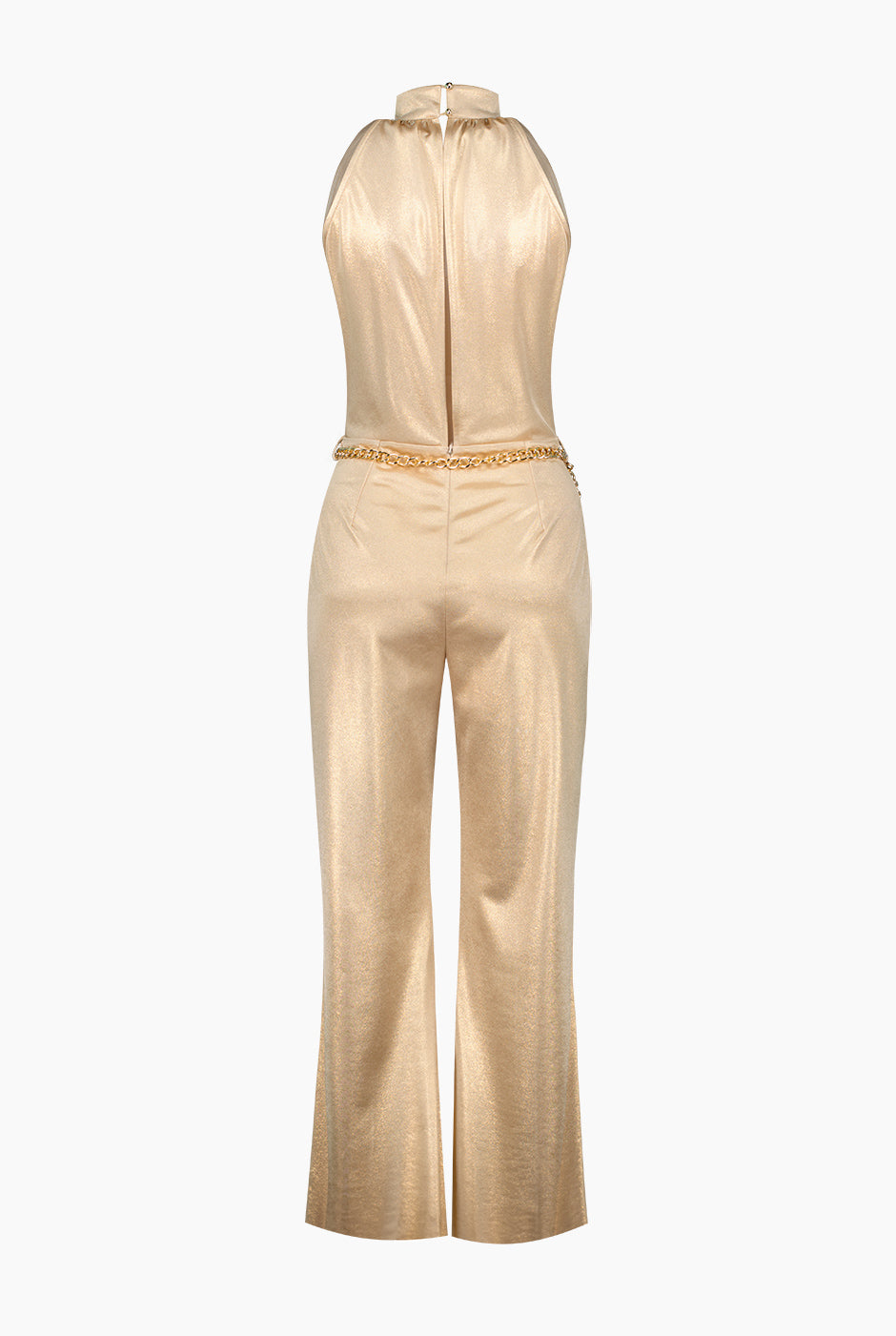 Jumpsuit de pierna acampanada y cuello halter